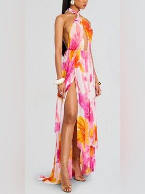 Retrofit Ina Silk Chiffon Dress Bianco Primavera